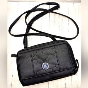 Crossbody Black Travel Bag Purse Multi Compartments New